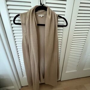 Minnie Rose Tan Sleeveless Sweater